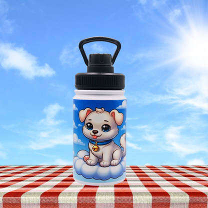 12 oz Kids water bottle with  flip lid for your child's hydration needs.