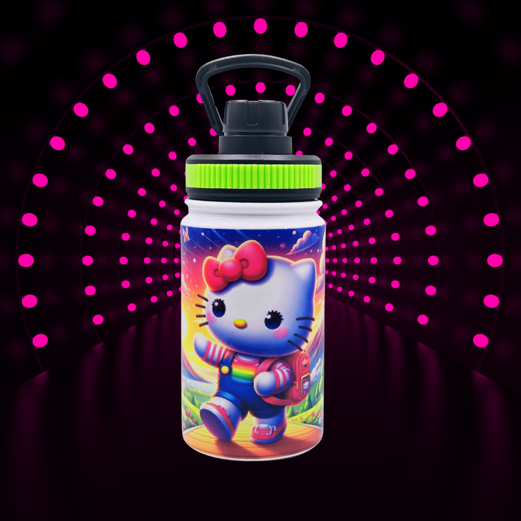 12 oz Kids water bottle with  flip lid for your child's hydration needs.