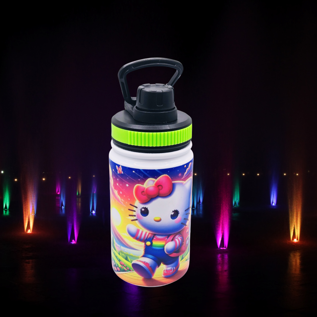 12 oz Kids water bottle with  flip lid for your child's hydration needs.