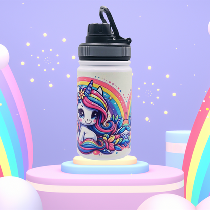 12 oz Kids water bottle with  flip lid for your child's hydration needs.