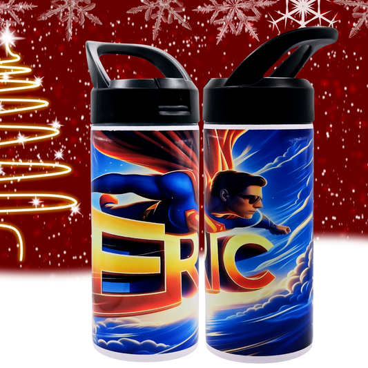 "Eric Superman" Custom Made 15 oz kids tumbler with handle lid