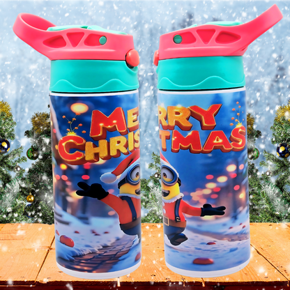 "Adorable Christmas Water Bottle for Kids – 12 oz!"