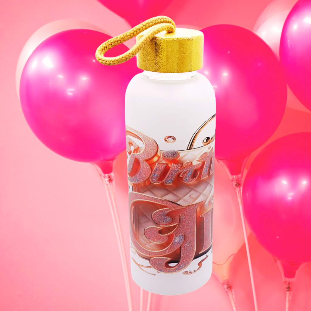 "Birthday Girl" Glass Water Bottle 20oz