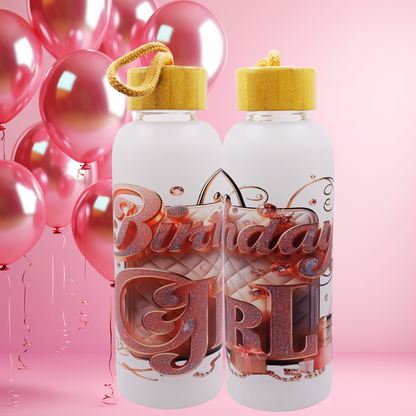 "Birthday Girl" Glass Water Bottle 20oz