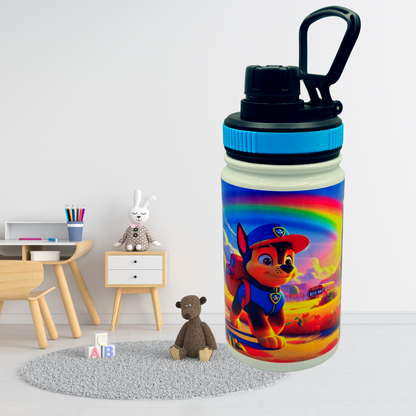 12 oz Kids water bottle with  flip lid for your child's hydration needs.