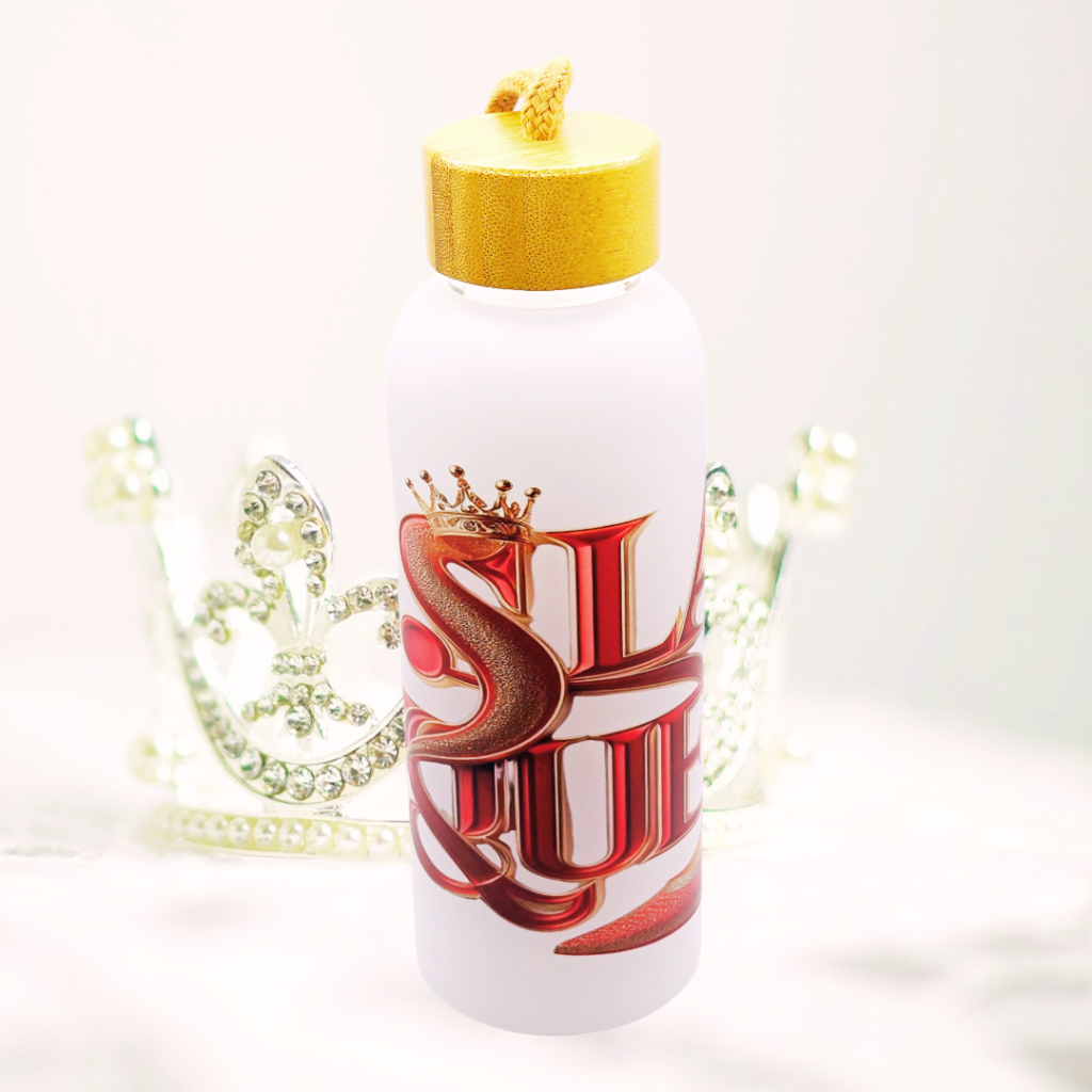 "Slay Queen" Glass Water Bottle 20oz