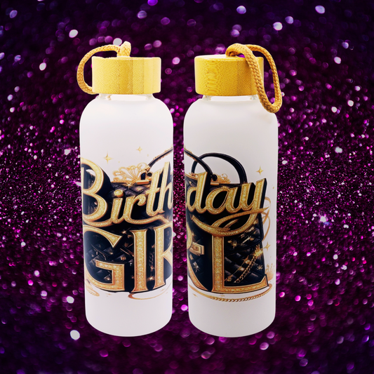 'Birthday Girl" Glass Water Bottle 20oz