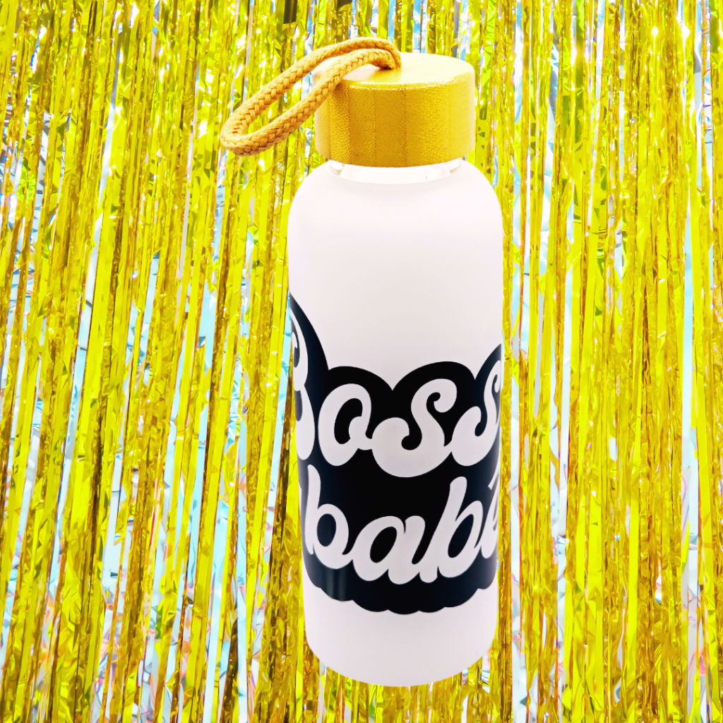 "Boss Babe" Glass Water Bottle  20oz