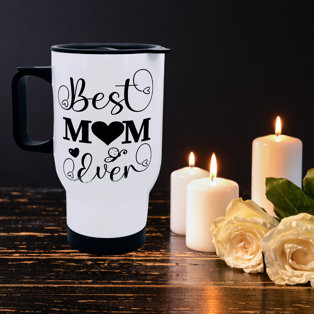 50 % OFF Best Mom Ever 17 oz coffee travel mug tumbler with free coaster