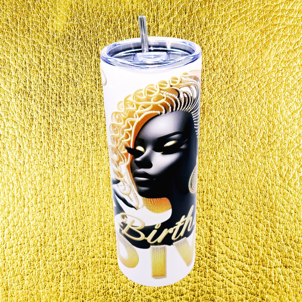 "Birthday Diva" 20 oz Tumbler with Leak-proof slide lid and metal straw