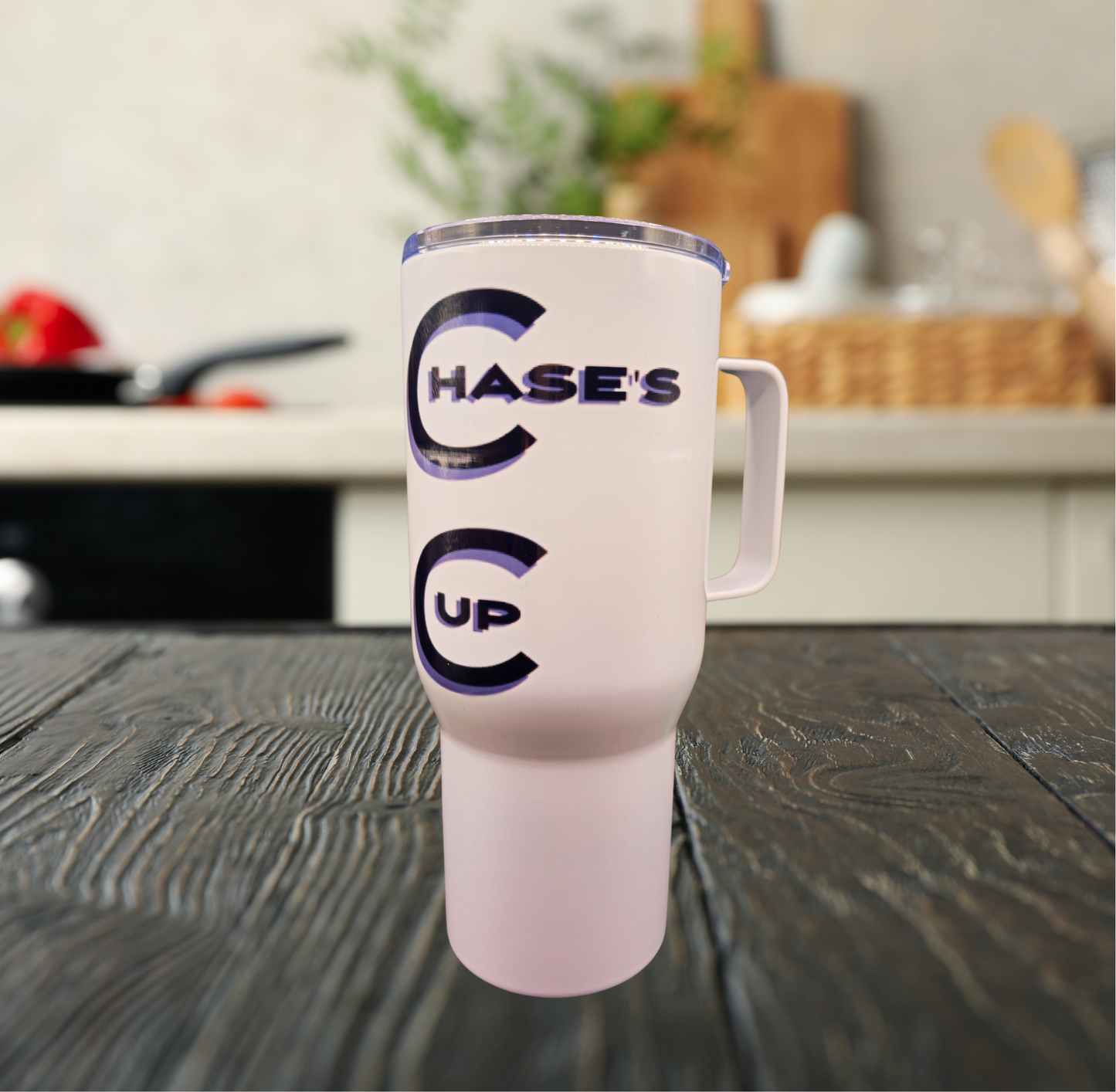 Custom Design "Chase's Cup" 25 oz Coffee Travel Tumbler with free coaster