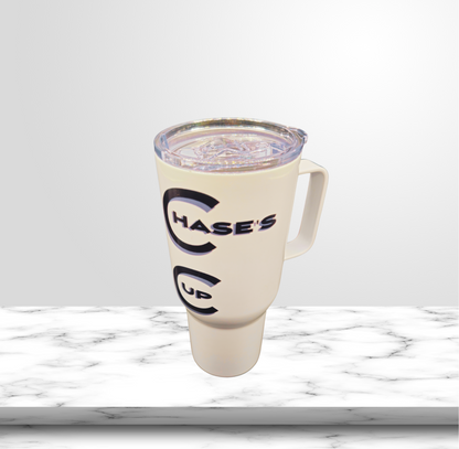 Custom Design "Chase's Cup" 25 oz Coffee Travel Tumbler with free coaster