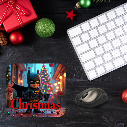 "Kid Batman Merry Christmas" Mousepad (8.5 x 7.1 x 0.12)