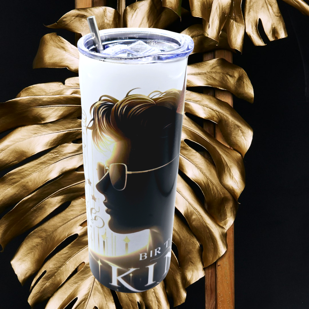 "Birthday King" 20 oz Tumbler with Leak-proof slide lid and metal straw