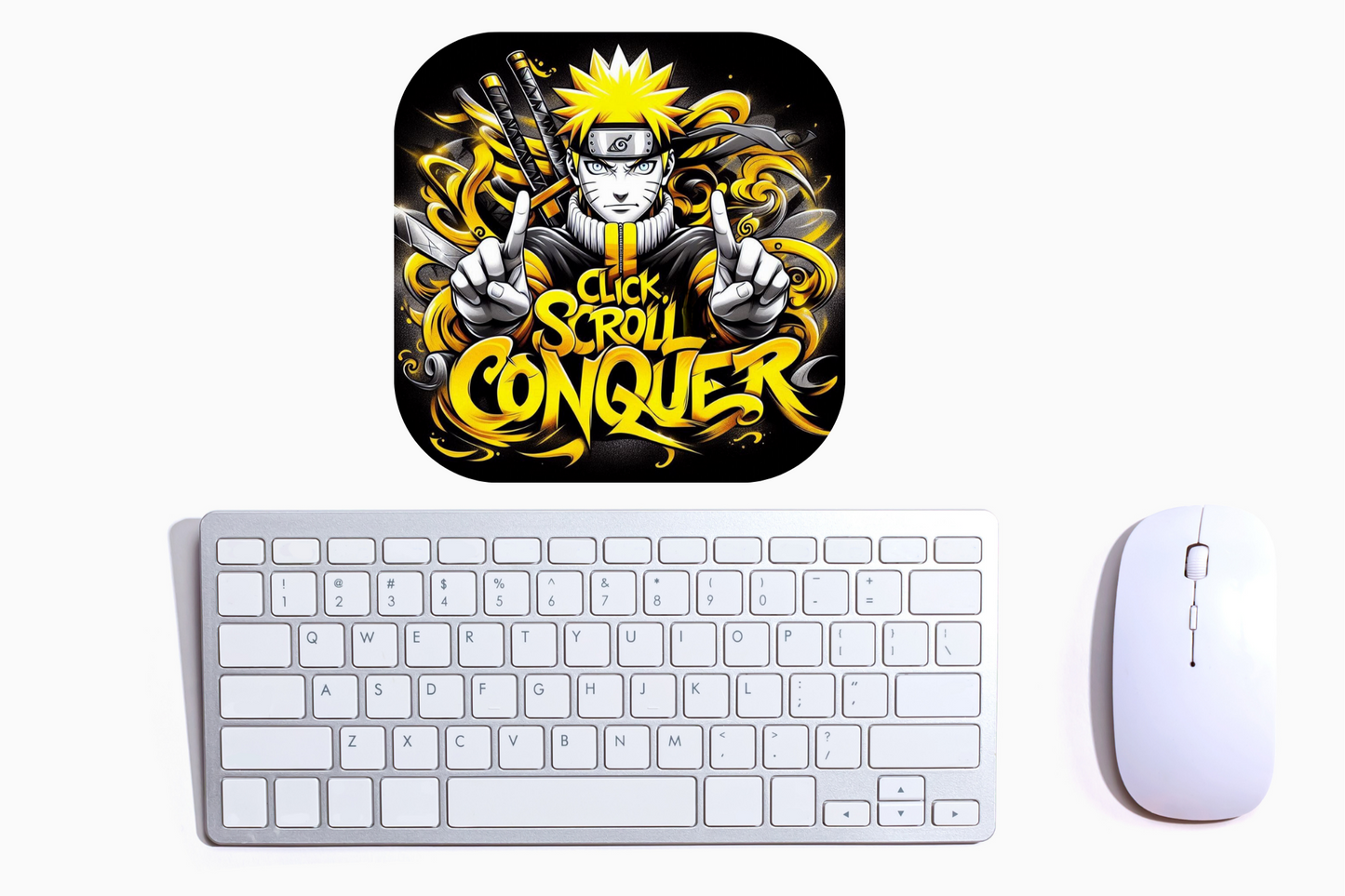 Naruto "Click, Scroll, Conquer" Mousepad (8.5 x 7.1 x 0.12)