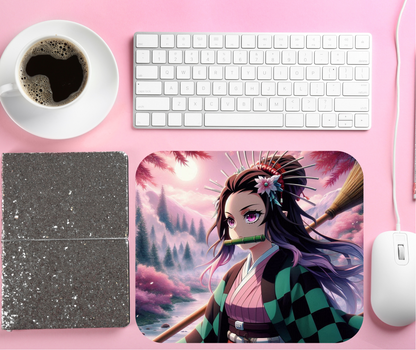 Nezuko Kamado from Demon Slayer mousepad (9.4x7.9x0.12)