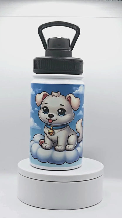 12 oz Kids water bottle with  flip lid for your child's hydration needs.