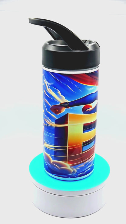 "Eric Superman" Custom Made 15 oz kids tumbler with handle lid