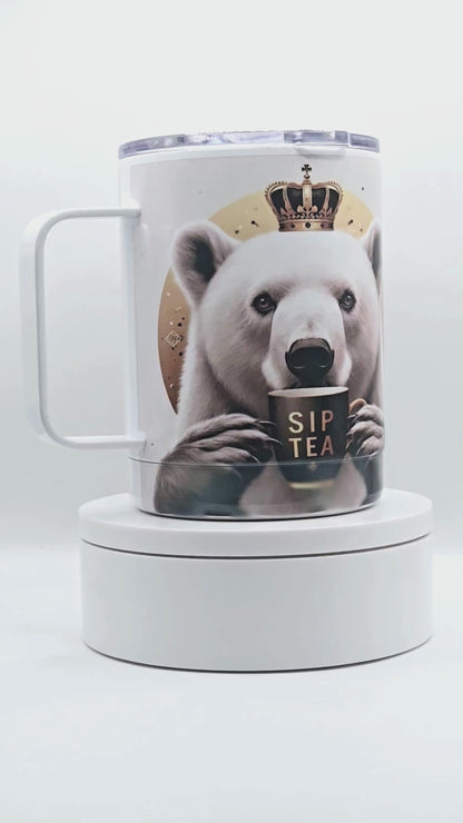 50% OFF 12 oz coffee mug with free coaster, 'polar bear'