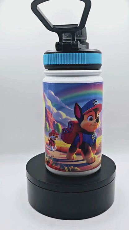 12 oz Kids water bottle with  flip lid for your child's hydration needs.