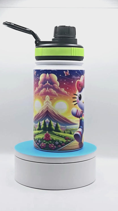 12 oz Kids water bottle with  flip lid for your child's hydration needs.