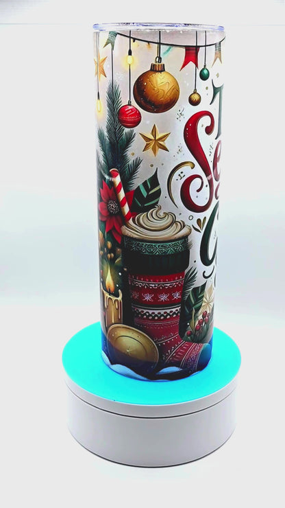 'Tis the Season for Cozy Sips' Christmas Tumbler – Sip in Holiday Cheer!