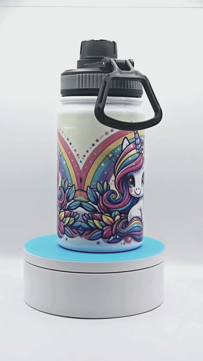 12 oz Kids water bottle with  flip lid for your child's hydration needs.