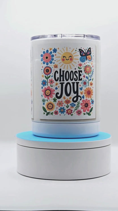 Choose Joy 12 oz coffee mug with free coaster