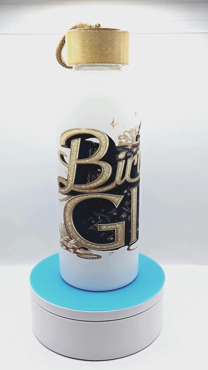 'Birthday Girl" Glass Water Bottle 20oz