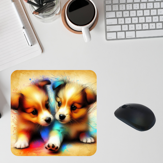 puppies Mousepad (8.5 x 7.1 x 0.12)