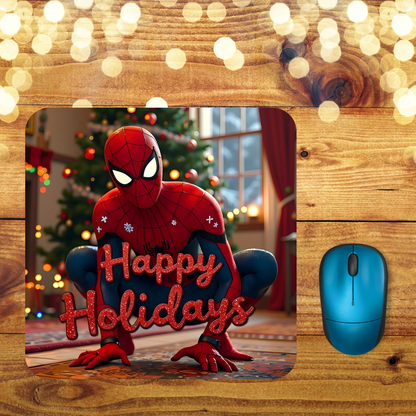 "Spiderman Happy Holidays" Mousepad (8.5 x 7.1 x 0.12)